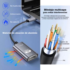 Type-C a HDMI(mujer), 4k 60Hz/2K 120Hz