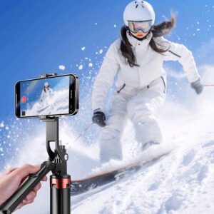 Trípode para teléfono selfie stick con control remoto, 1.8m, portátil, 5 en 1, para selfie