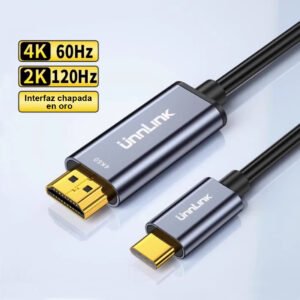 Type-C a HDMI, 4k 60Hz/2K 120Hz, 1m