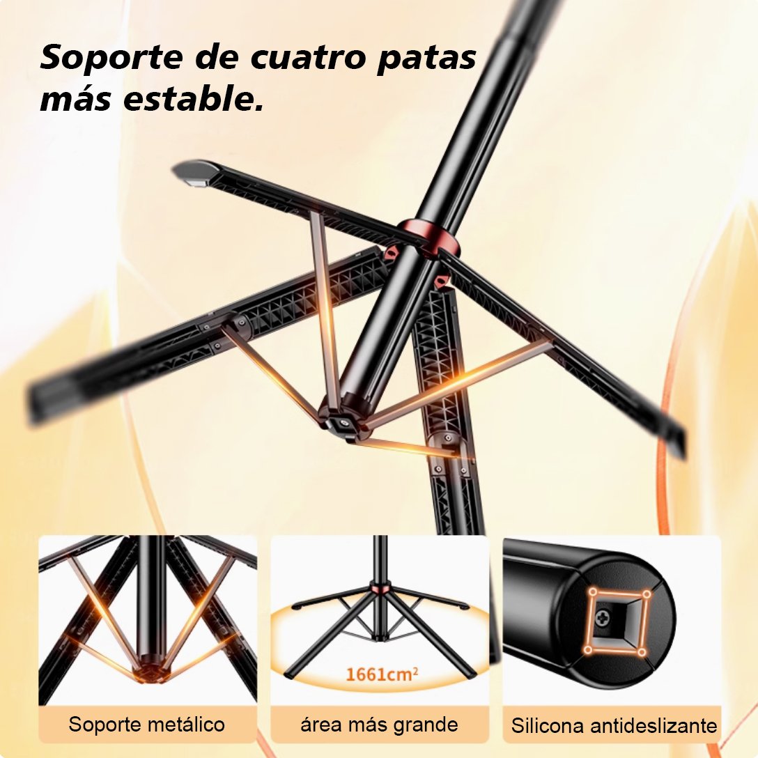 Trípode para teléfono selfie stick con control remoto, 1.8m, portátil, 5 en 1, para selfie - Image 3