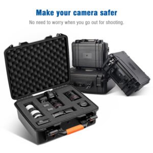 Maleta rígida negra GREENER G30 con espuma pre cortada, 16.6 litros