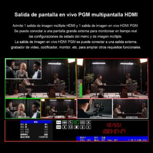 Switcher HDS8101, HDMI pantalla de 5"