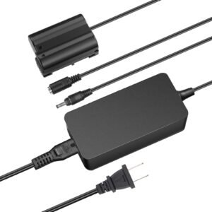 NEEWER Batería ficticia con adaptador de corriente de repuesto para EP-5B/EN-EL15