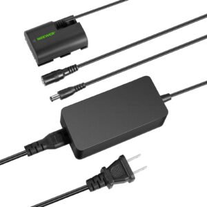NEEWER LP-E6 Adaptador de corriente alterna de batería, fuente de alimentación de repuesto con kit de cargador de acoplador de CC de 8V 3A compatible