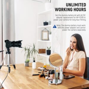Neewer NP-FZ100 Adaptador de fuente de alimentación de CA y acoplador de CC Kit de cargador de batería ficticio compatible