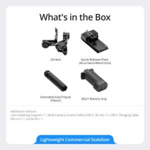 DJI RS 4, estabilizador cardán de 3 ejes, Disparo vertical nativo de 2ª generación, Joystick de interruptor de 2 modos, brazos de eje