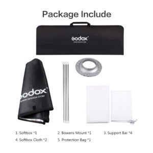 Godox Softbox 60x90 cm Rectangular Softbox Luz de fotografía con Bowens