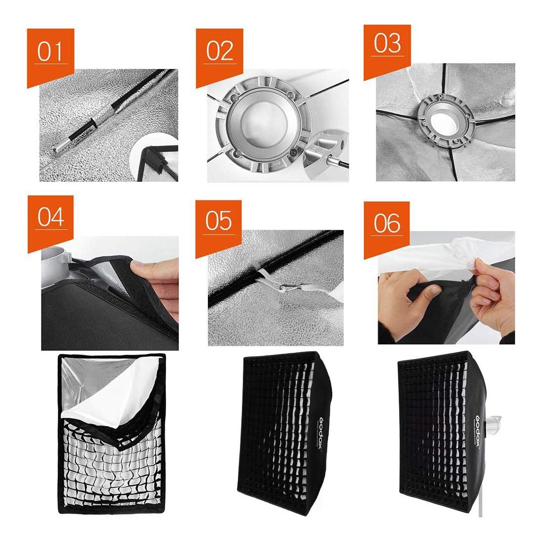 Godox Speedlite Softbox 60x90cm con rejilla Bowens para retrato - Image 7