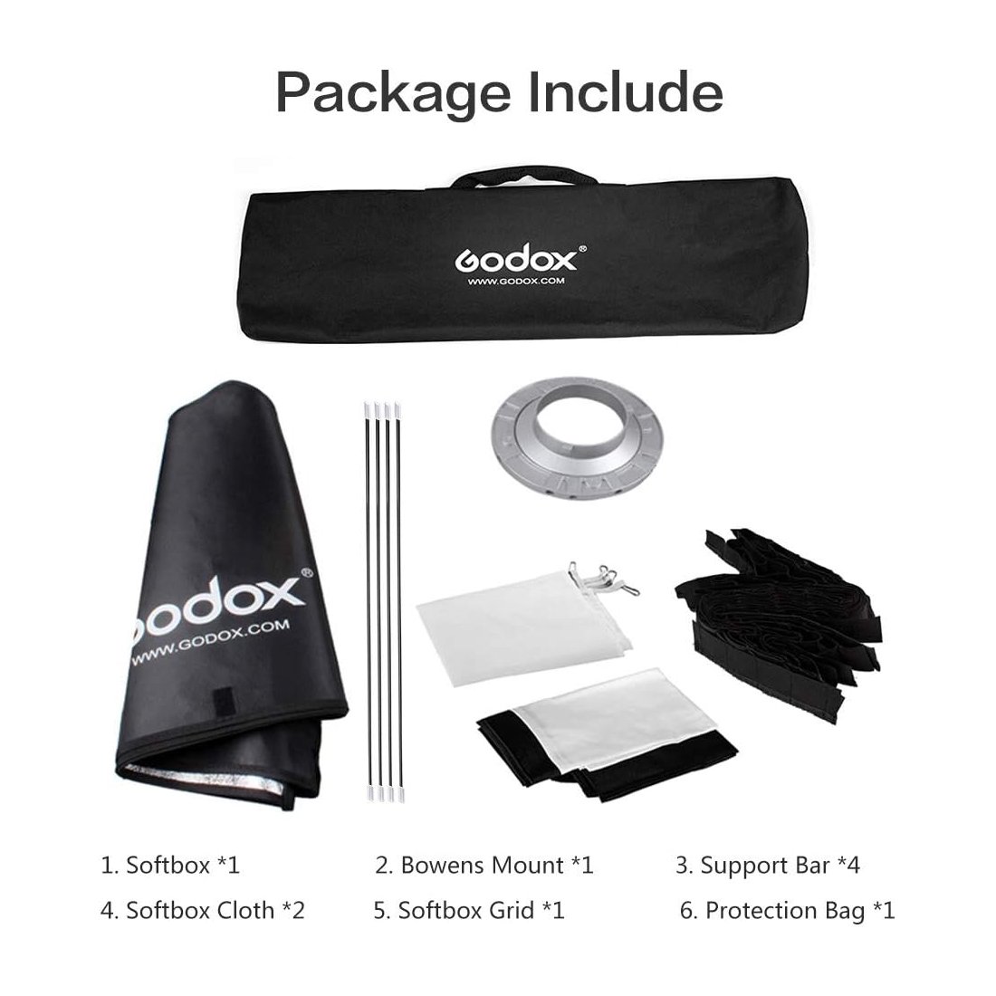 Godox Speedlite Softbox 60x90cm con rejilla Bowens para retrato - Image 8