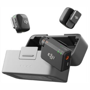 DJI Mic Mini (2 TX + 1 RX + estuche de carga), micrófono inalámbrico para iPhone/cámara/Android, uso de 48 horas, cancelación de ruido