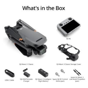 DJI Mavic 3 Classic (DJI RC), dron con cámara Hasselblad 4/3 CMOS, video HD de 5.1K, tiempo de vuelo de 46 minutos