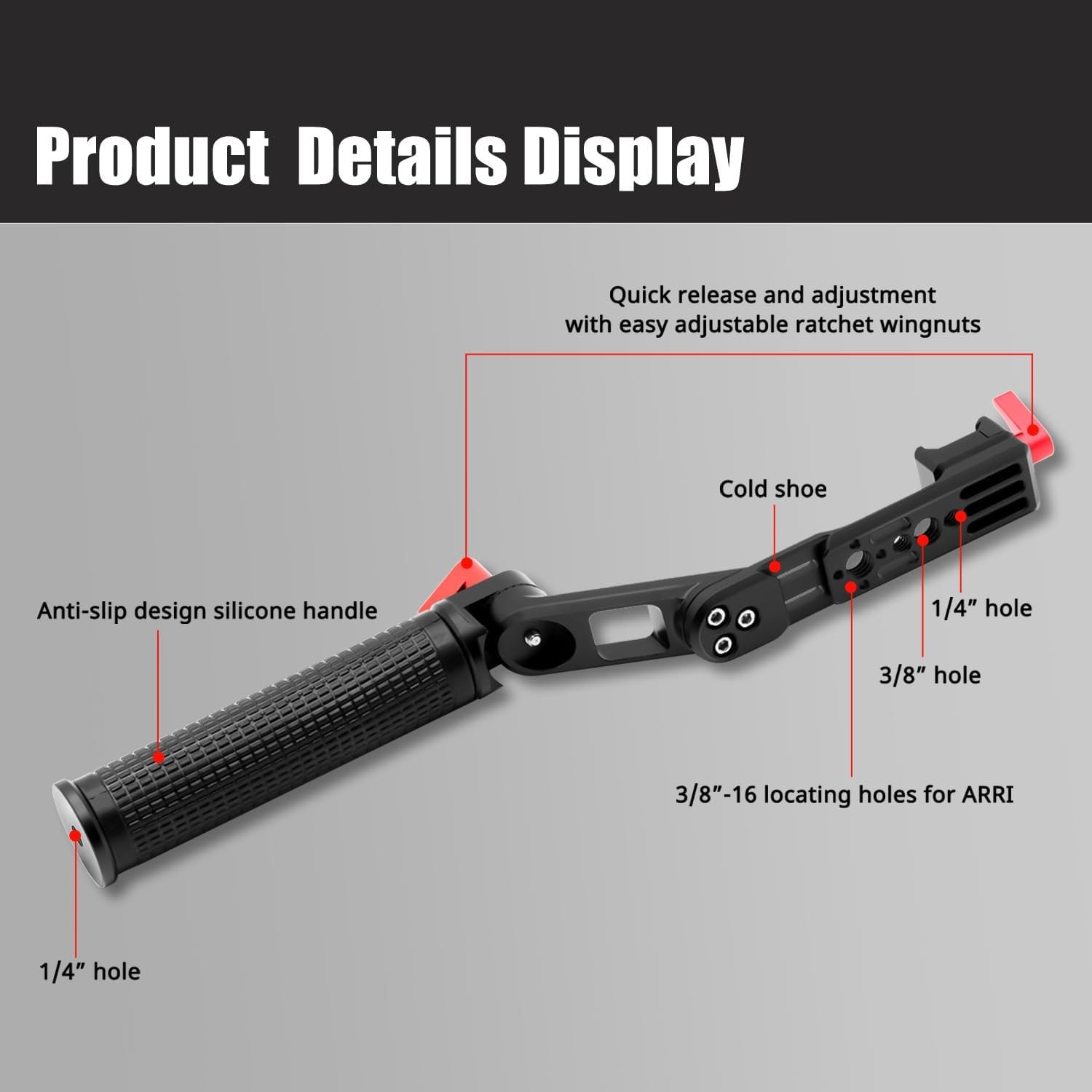 Mango RS4 RS3 Mango ajustable con abrazadera OTAN compatible con DJI RS4/RS4 PRO/RS3 Mini/RS3/RS3 Pro/RS2/RSC2 - Image 6