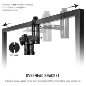 NEEWER ST100 Soporte de montaje de cámara para fotos de arriba hacia abajo, soporte de montaje de mesa de acero resistente