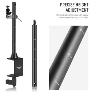 NEEWER NK002 - Soporte para cámara con 2 cabezas esféricas, Super abrazadera/soporte para teléfono móvil/soporte de escritorio para cámara