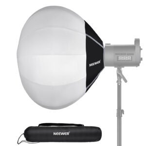 NEEWER Caja de luz de linterna de 26 "/65 cm, difusor de luz de liberación rápida 360° Bowens Mount Softbox con aleación de nailon ligero