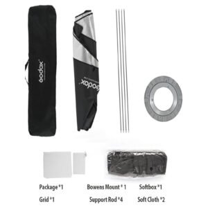 Godox Softbox Bowens Mount FW30x120CM - Tira de rejilla de panal de abeja de 12 x 47 pulgadas