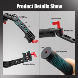 Mango RS4 RS3 Mango ajustable con abrazadera OTAN compatible con DJI RS4/RS4 PRO/RS3 Mini/RS3/RS3 Pro/RS2/RSC2