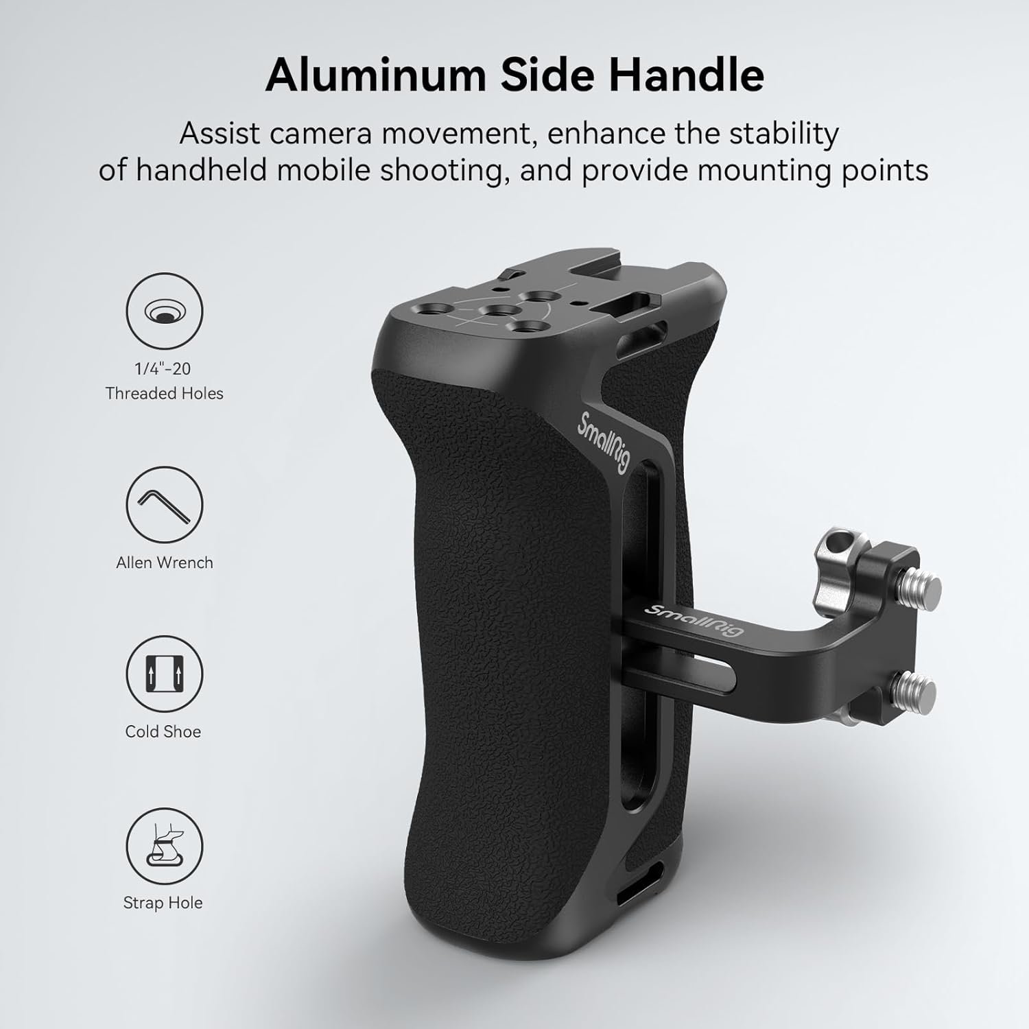 SmallRig A7R V / A7 IV / A7S III Cage with Top Handle, Side Handgrip and Clamp for HDMI Cable -3669C - Image 6