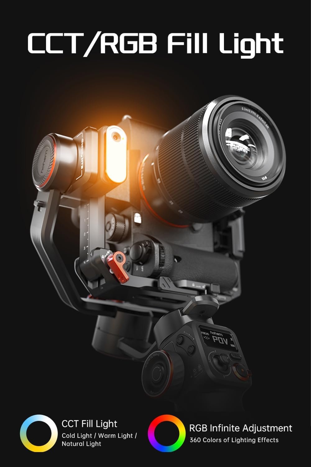 Hohem iSteady MT2 Kit estabilizador de cámara con rastreador AI/luz de llenado magnética, estabilizador cardán de 3 ejes todo en uno - Image 6