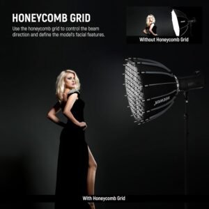 NEEWER NS90P 35.4"/90cm Parabolic Softbox Bowens Mount, liberación rápida con difusores/rejilla/bolsa