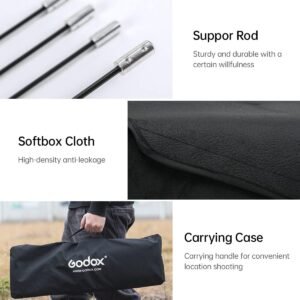Godox Softbox Bowens Mount FW30x120CM - Tira de rejilla de panal de abeja de 12 x 47 pulgadas