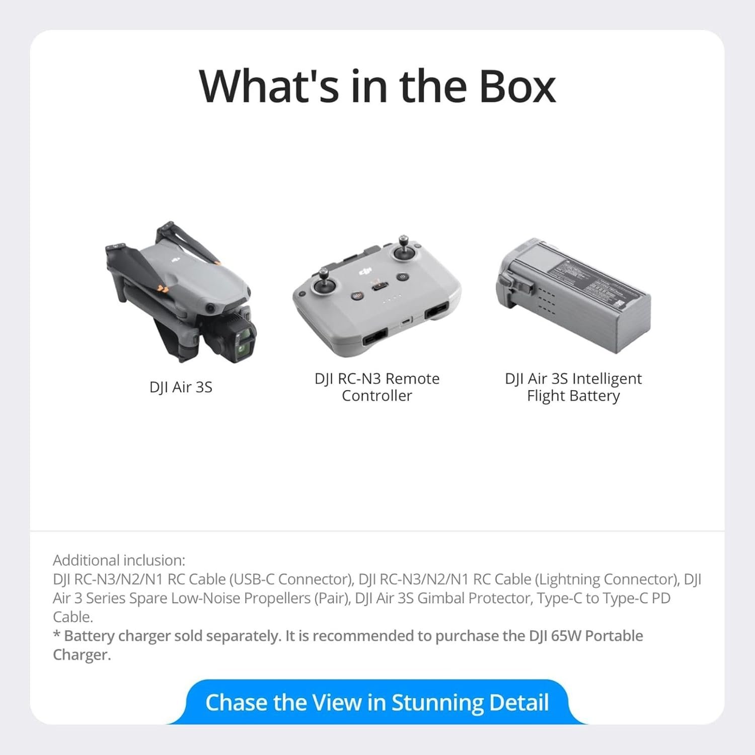 DJI Air 3S (RC-N3), dron con cámara 4K, video HDR 4K/60fps, tiempo de vuelo máximo de 45 minutos - Image 7