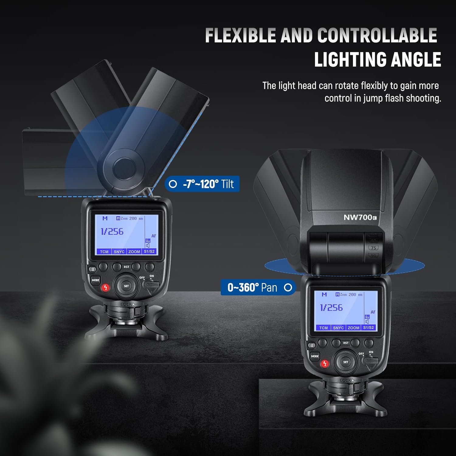 NEEWER NW700-C TTL Flash Speedlite compatible con cámaras Nikon DSLR, 1/8000s de sincronización de alta velocidad Speelight, salida 1/1-1/256 - Image 7