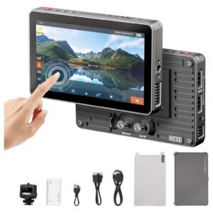 VILTROX DC-X3 Monitor de cámara FHD IPS con pantalla táctil, 2000 nits 4K SDI HDMI in/Out Kit de monitor de campo de video con capucha para sombrilla, LUT 3D, forma de onda, histograma y herramientas