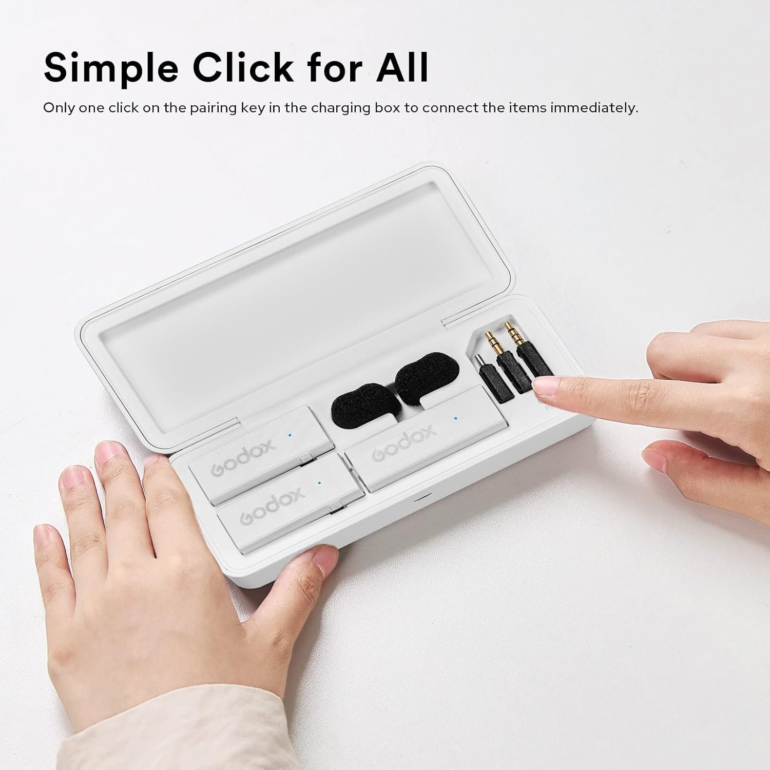 Godox MoveLink Mini micrófono inalámbrico, 328.1 ft (328 pies), micrófono inalámbrico con cancelación de ruido de 2.4 GHz - Image 2