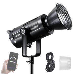 Godox Luz de video LED SL200III, 200W 95600Lux 5600K ± 200K CRI96+ TLCI97+