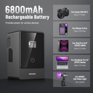Neewer Mini batería de montaje en V PS099E, 6800mAh 99Wh 14.5V