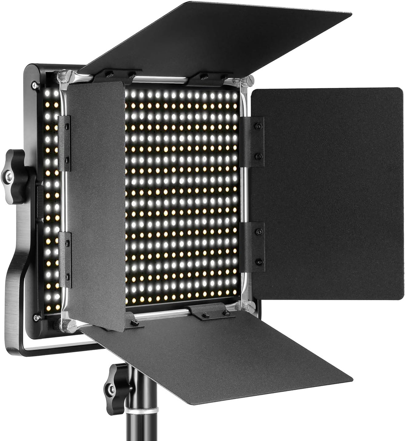Neewer NL660 Luz led de video profesional, bicolor, marco de metal duradero, intensidad regulable de 660 piezas, con soporte en U y puertas tipo granero, 3200 – 5600 K, CRI 96 +, 40w - Image 2