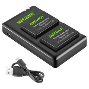 NEEWER Paquete de 2 baterías de repuesto LP-E17 para cámaras Canon EOS R8, R10, R50, 77D, 750D, M6 II, M6...(paquete de 2 unidades)