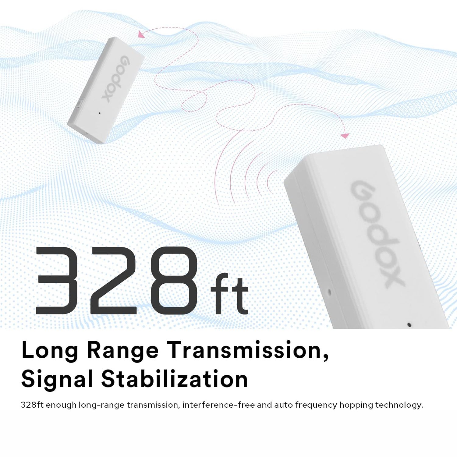 Godox MoveLink Mini micrófono inalámbrico, 328.1 ft (328 pies), micrófono inalámbrico con cancelación de ruido de 2.4 GHz - Image 5