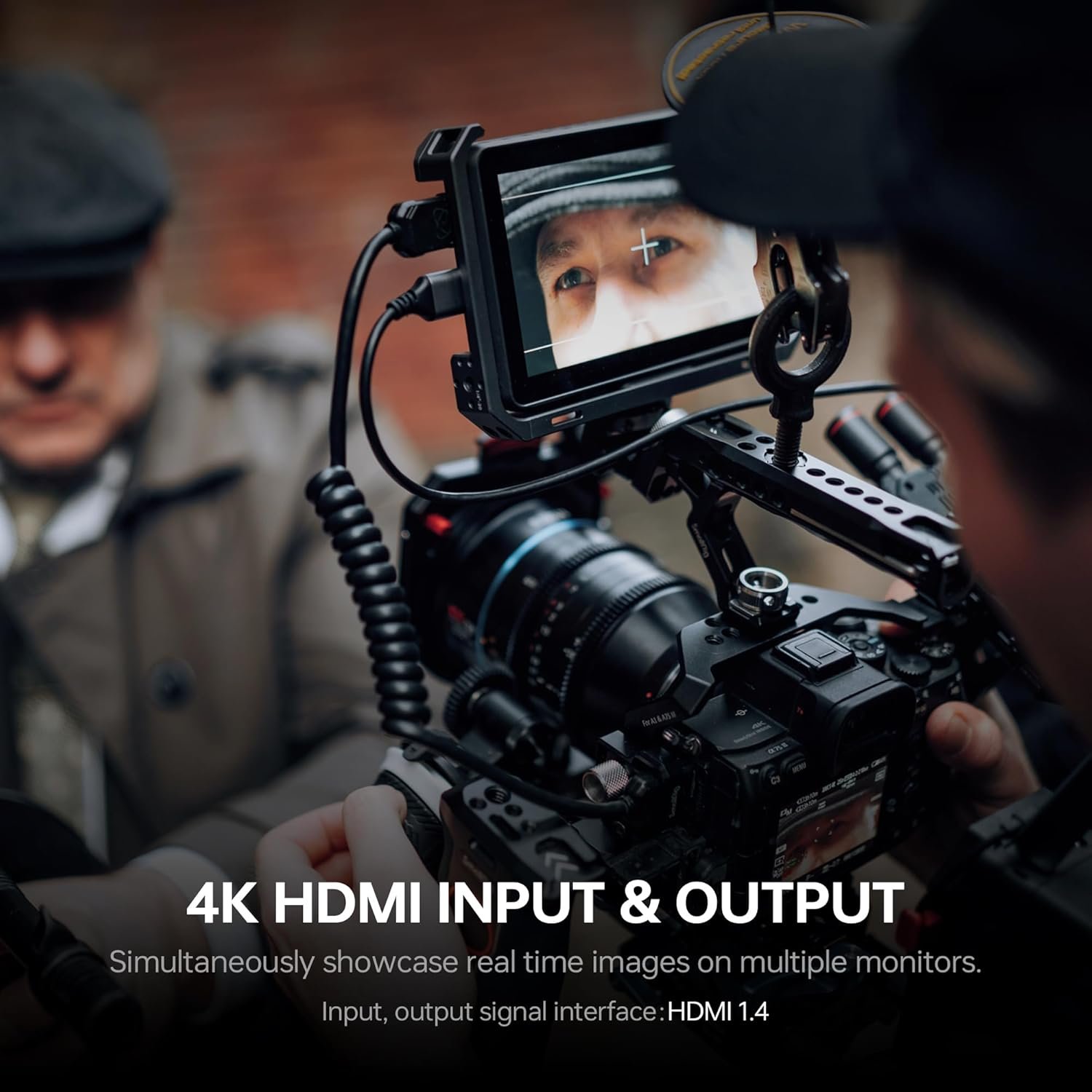 VILTROX DC-X2 Monitor de campo de cámara con pantalla táctil de 6 pulgadas con jaula de aparejo, monitor fotográfico profesional 4K HDMI 1.4, 2000 nits - Image 4