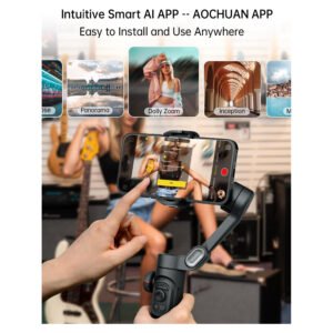 SMATR XE estabilizador de cardán para teléfono inteligente de 3 ejes, cardán plegable de mano para iPhone16 15 14 13 12 Pro Max