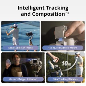 DJI Mini RS 4, bloqueos de eje automático, seguimiento inteligente, carga útil de 4.4 lbs