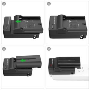 Cargador de batería para NP-FM50, FM70, FM90, F550, F570, F730, F730H, F750, F770, F930, F930, F950G 950/B, F960, F970