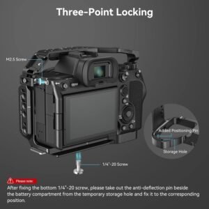 SmallRig A7R V / A7 IV / A7S III Cage with Top Handle, Side Handgrip and Clamp for HDMI Cable -3669C