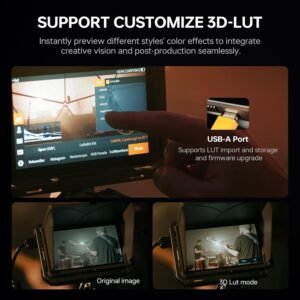 VILTROX DC-X2 2000Nits Monitor de campo de video, pantalla táctil de 6 pulgadas, 4K HDMI en cámara, monitor de video Full HD 1920x1080 Lut 3D, desfile RGB