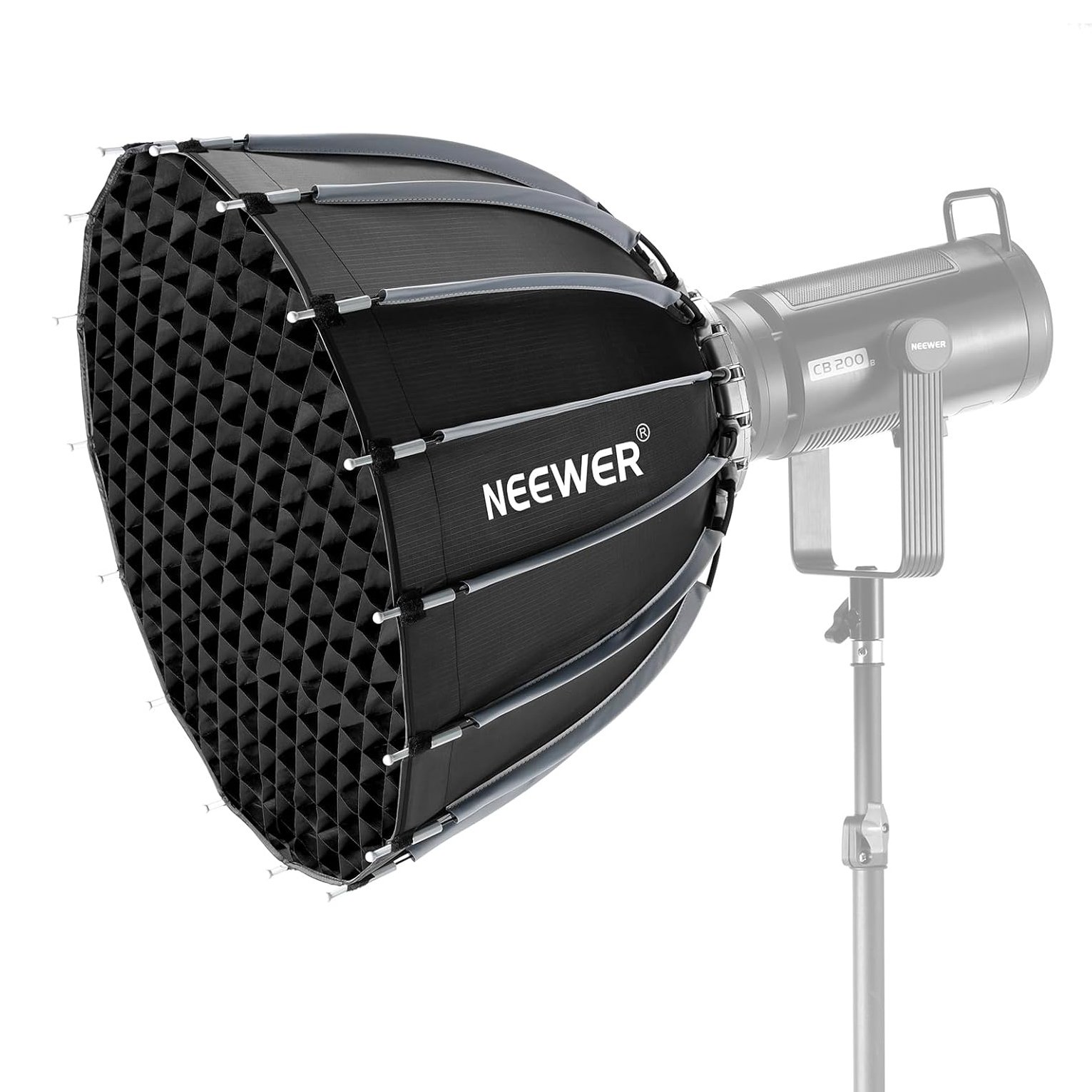 NEEWER 22"/55cm Parabolic Softbox Bowens Mount, liberación rápida con difusores/rejilla/bolsa
