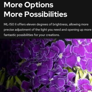 Godox ML-150II ML150II Macro LED Ring Flash Speedlite GN12 0.1-2s Tiempo de reciclaje 5800K ± 200K