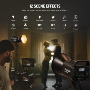 NEEWER Luz de video LED FS150B 2.4G/APP Control, 130W 2700K-6500K 72000lux, bicolor COB Bowens Mount