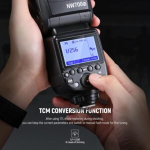 NEEWER NW700-N TTL Flash Speedlite compatible con cámaras Nikon DSLR, 1/8000s de sincronización de alta velocidad Speelight, salida 1/1-1/256