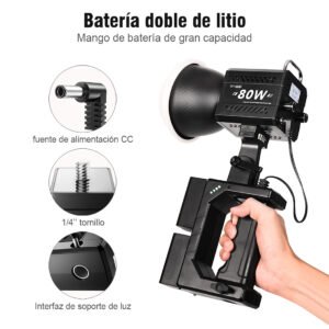 ZU80-Mini luz de fotografía portátil de 80W, Mini Bowen