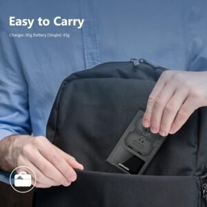 Neewer NP-FZ100 Kit de cargador de batería de repuesto, 2 paquetes de baterías de iones de litio de 2280 mAh, cargador USB dual