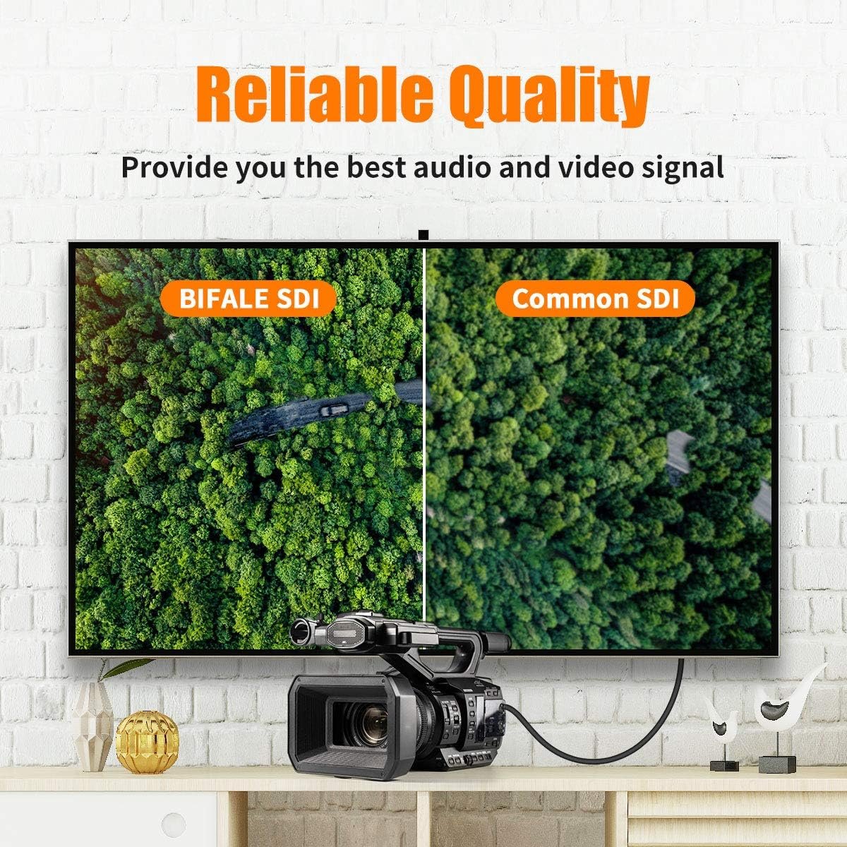 Cable 3G SDI de Choseal,cable BNC a BNC resistente de 75 ohmios,1080P/35metros - Image 3