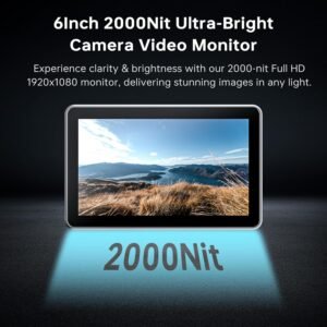 VILTROX DC-X3 Monitor de cámara FHD IPS con pantalla táctil, 2000 nits 4K SDI HDMI in/Out Kit de monitor de campo de video con capucha para sombrilla, LUT 3D, forma de onda, histograma y herramientas