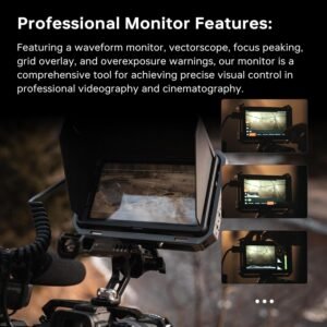 VILTROX DC-X3 Monitor de cámara FHD IPS con pantalla táctil, 2000 nits 4K SDI HDMI in/Out Kit de monitor de campo de video con capucha para sombrilla, LUT 3D, forma de onda, histograma y herramientas