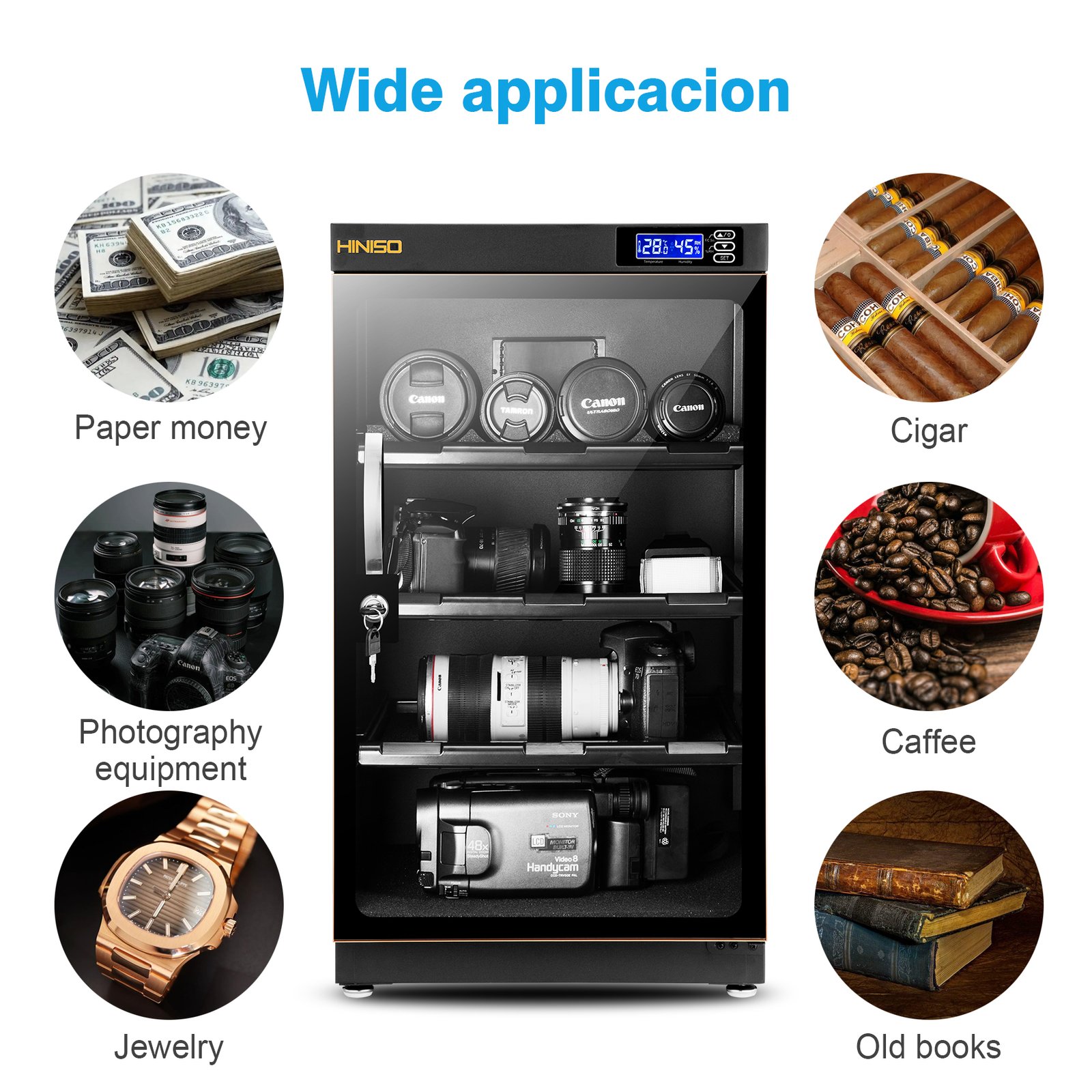 HINISO AD-90S Armario de secado, Deshumidificación, a prueba de humedad, 90L - Image 2